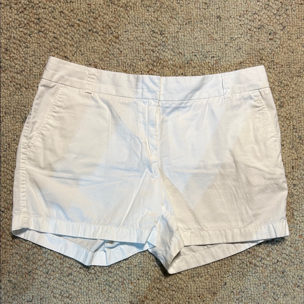 J. Crew Women's Chino White Shorts-Size 10